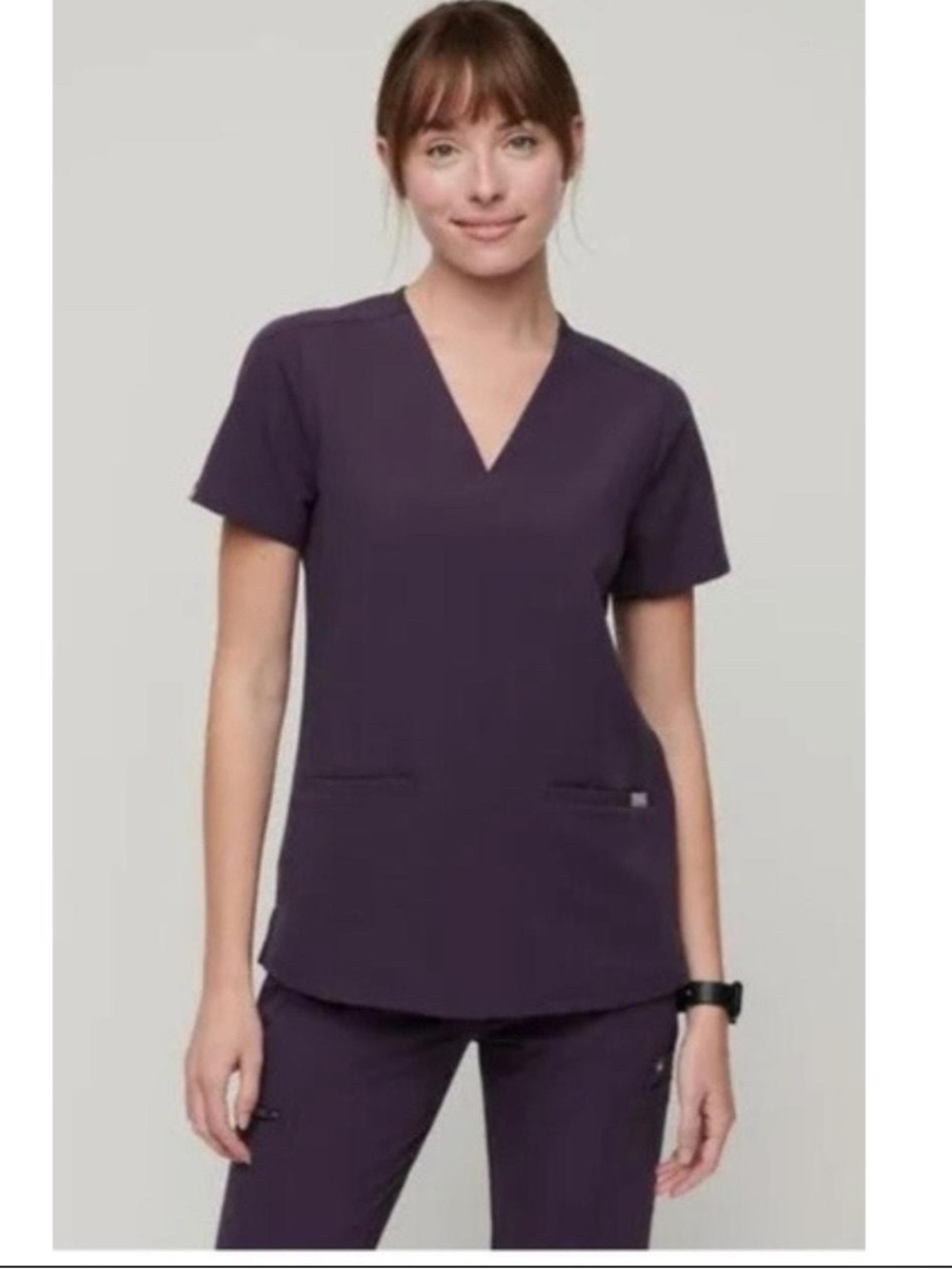 FIGS Purple Catarina Scrub Top